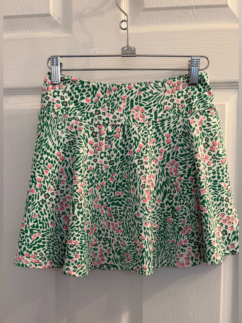 Source Unknown Green and Pink Floral Skort